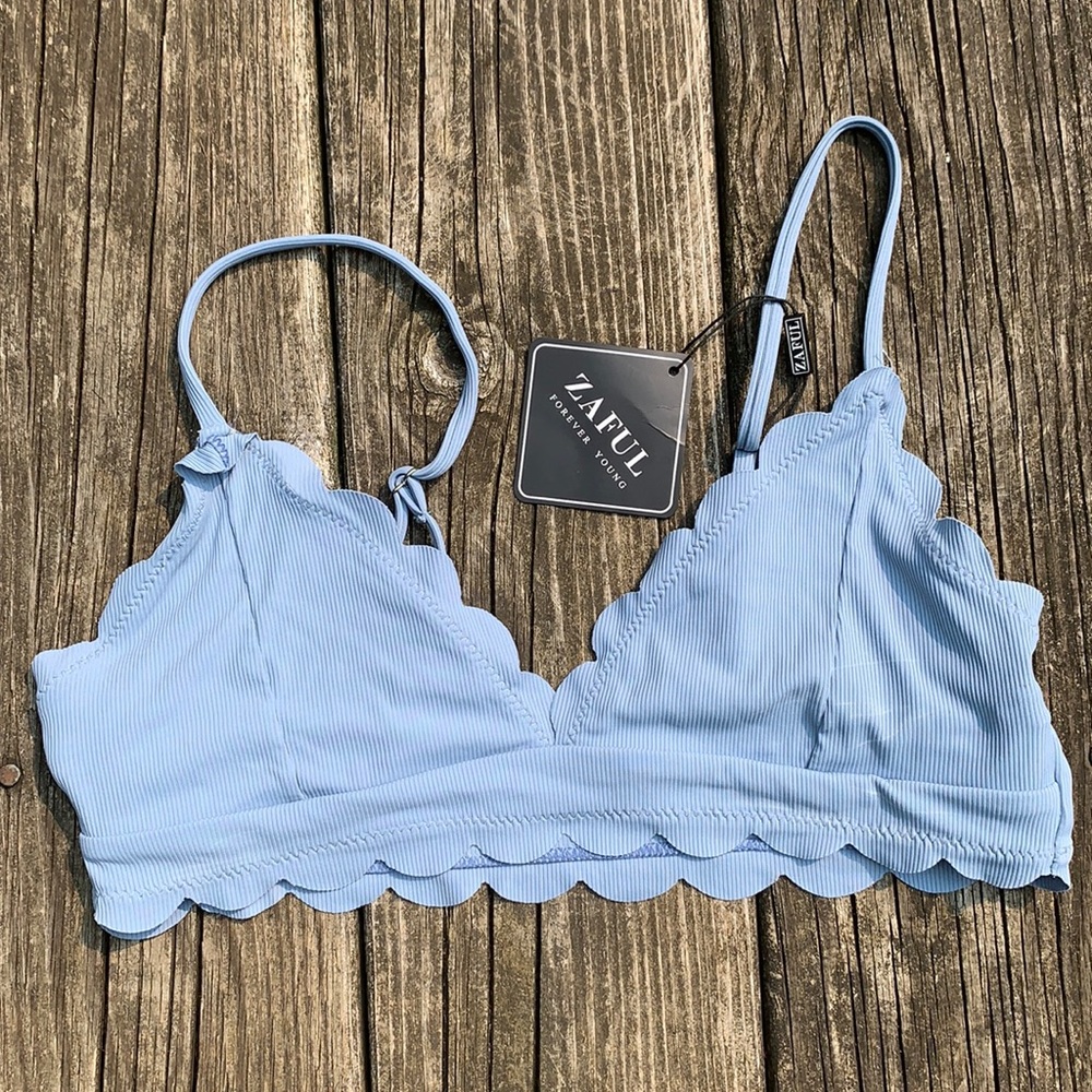 Light Blue Zaful Bikini TOP ONLY